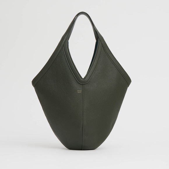 Mansur Gavriel Soft M Hobo Bag Seaweed Green Leather NWT